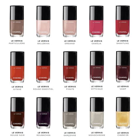 chanel nail polish colors 2016|Chanel nail polish colour chart.